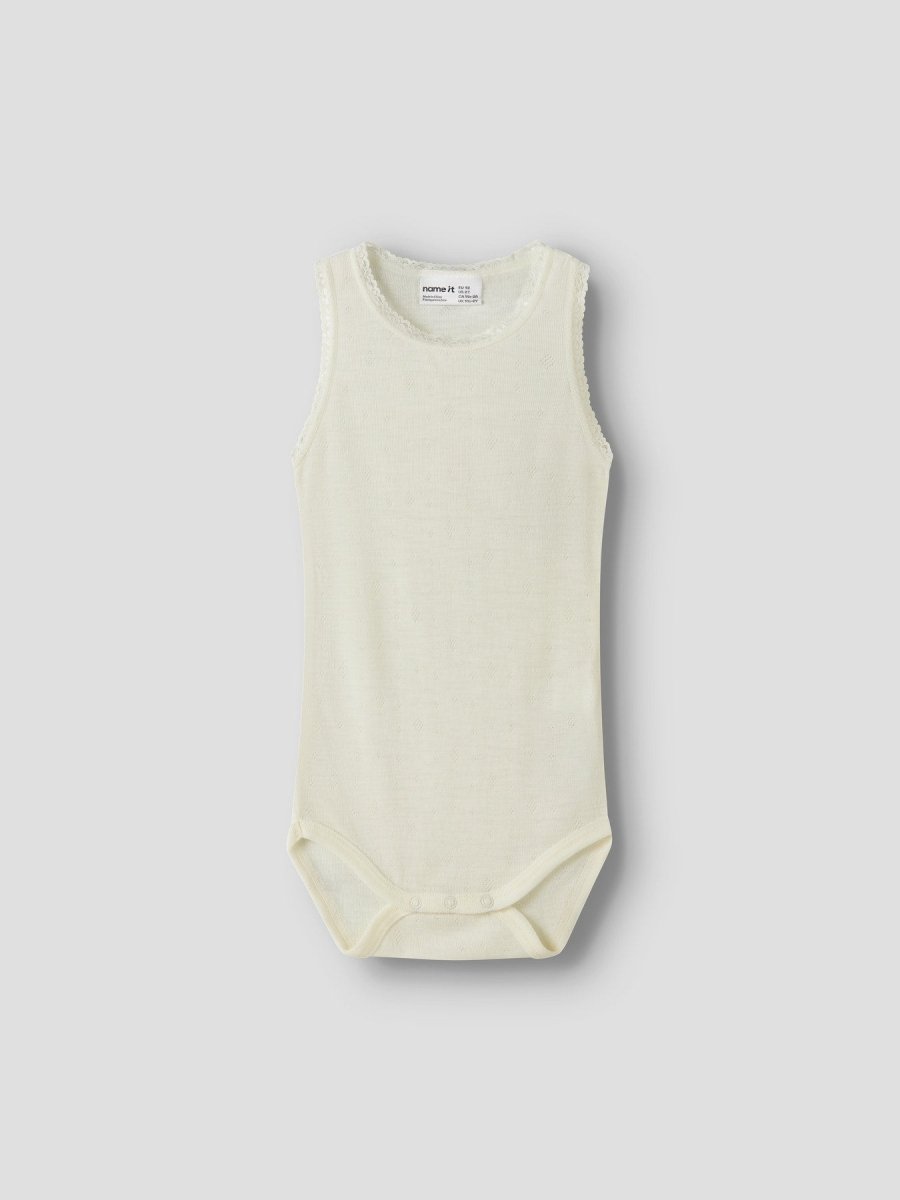 name it mini WANG WOOL NEEDLE TANK BODY - Snow White | Torgunns Barneklær AS