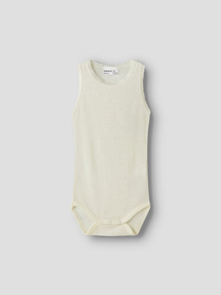 name it mini WANG WOOL NEEDLE TANK BODY - Snow White | Torgunns Barneklær AS