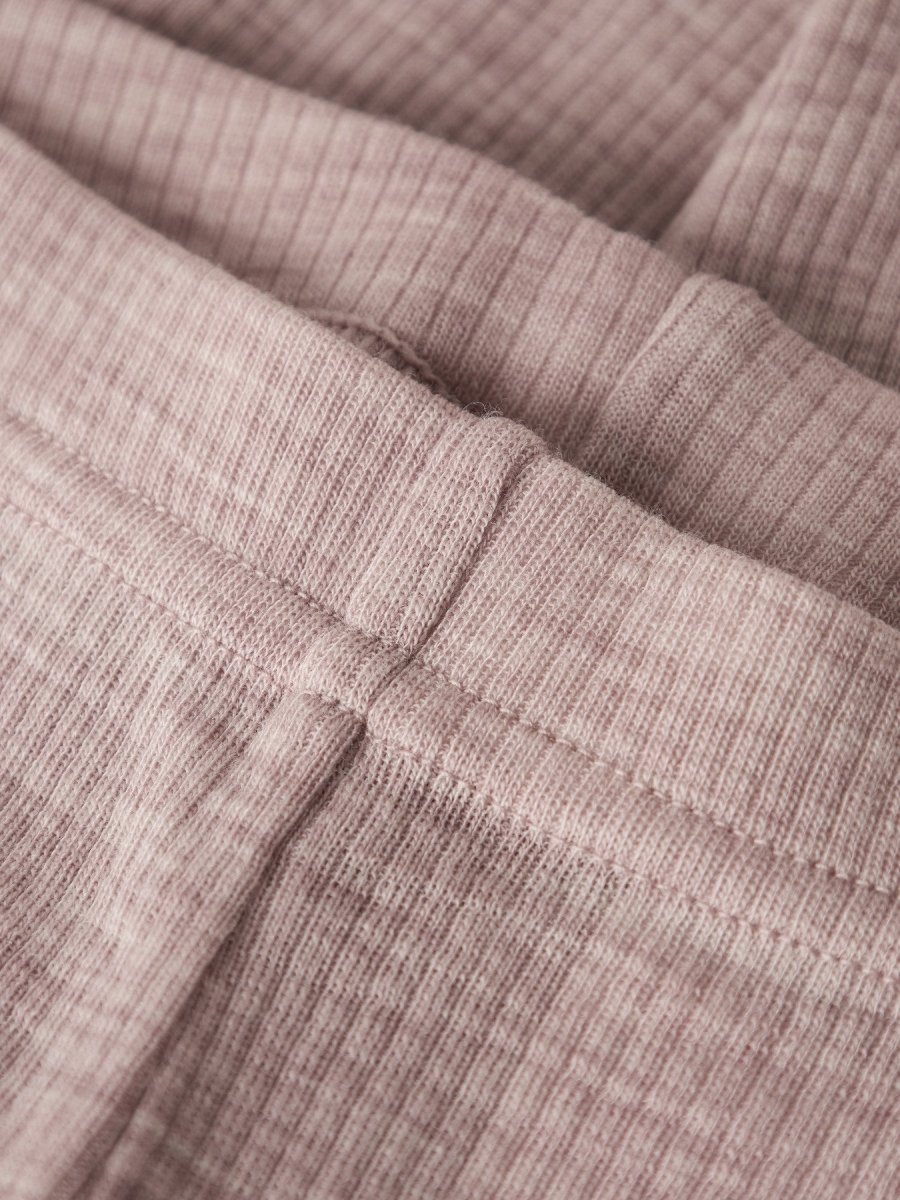 name it mini WAX WOOL RIB LEGGING NOOS - Shadow Gray | Torgunns Barneklær AS