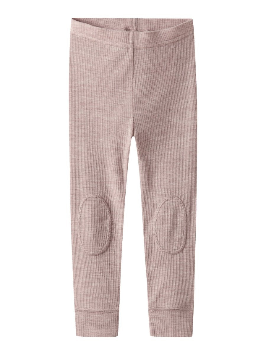 name it mini WAX WOOL RIB LEGGING NOOS - Shadow Gray | Torgunns Barneklær AS