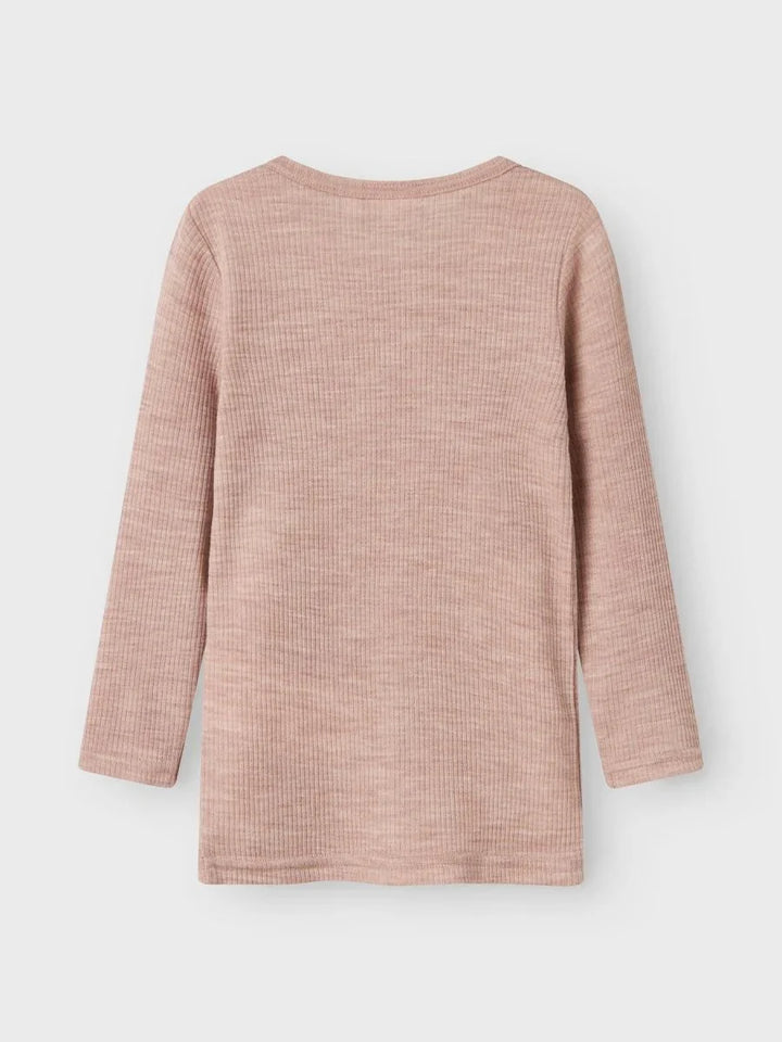 Rosa strikket barnetrøye med lange ermer, myk og varm barneklær for små barn