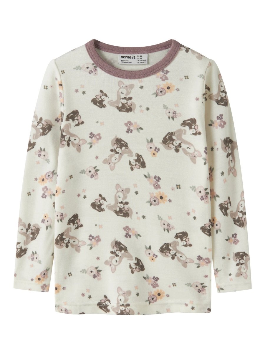 name it mini WILLIT Ulltrøye – Snow White | Bambi &amp; Flower | Torgunns Barneklær AS