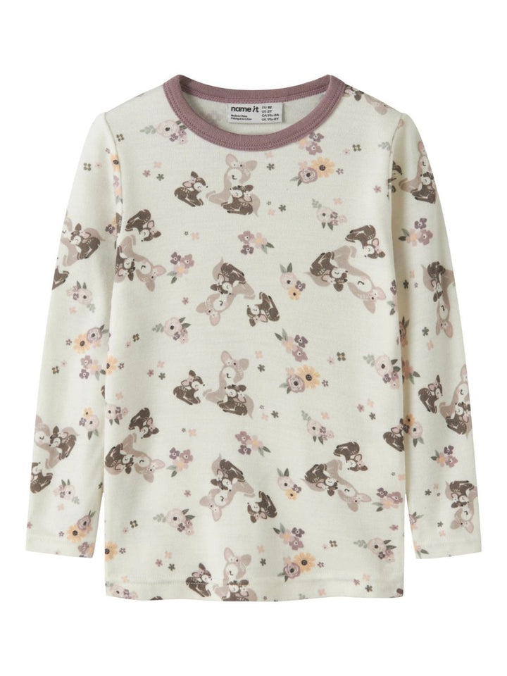 name it mini WILLIT Ulltrøye – Snow White | Bambi &amp; Flower | Torgunns Barneklær AS