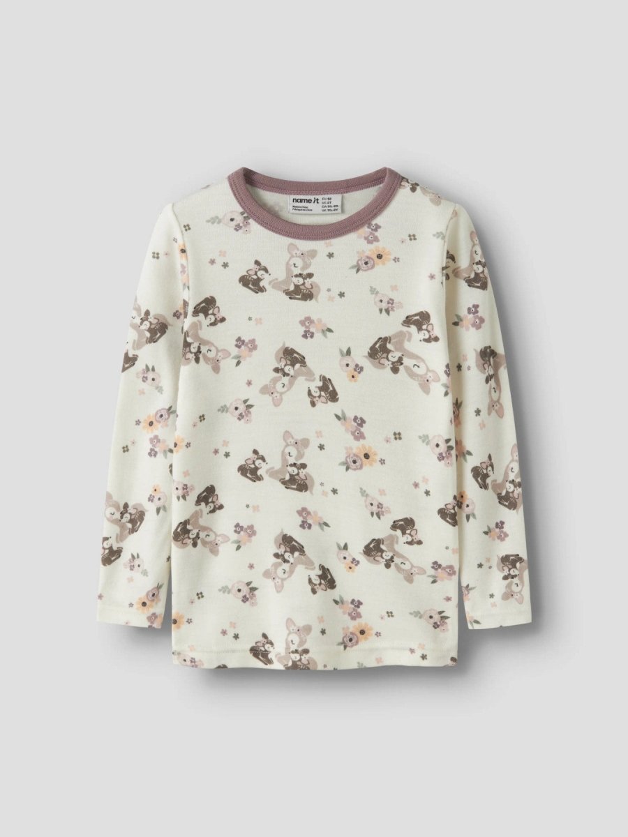name it mini WILLIT Ulltrøye – Snow White | Bambi &amp; Flower | Torgunns Barneklær AS