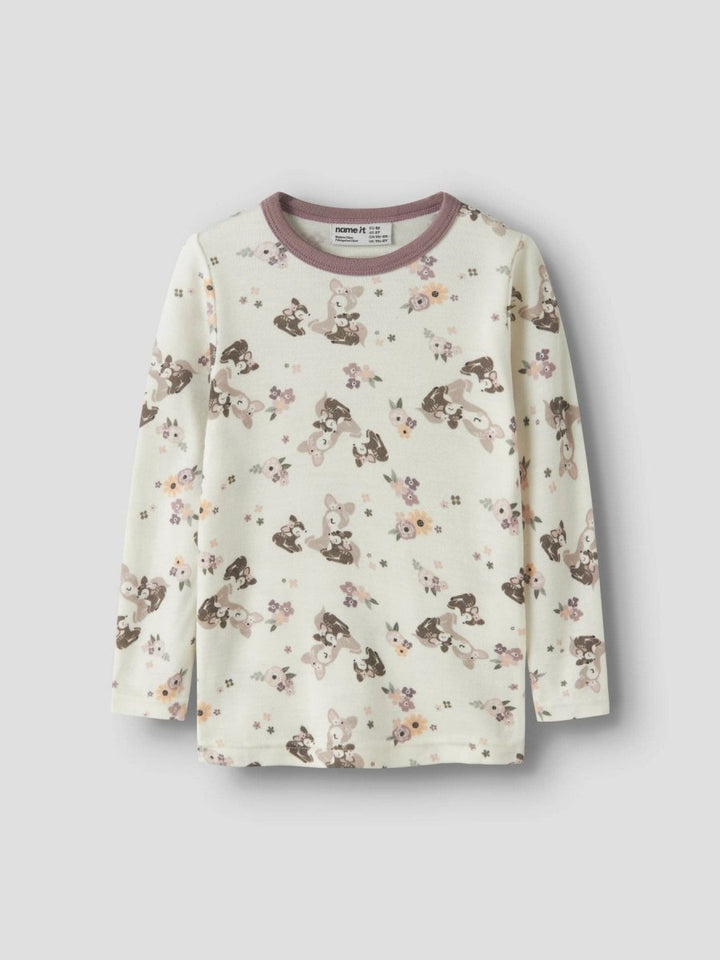 name it mini WILLIT Ulltrøye – Snow White | Bambi &amp; Flower | Torgunns Barneklær AS