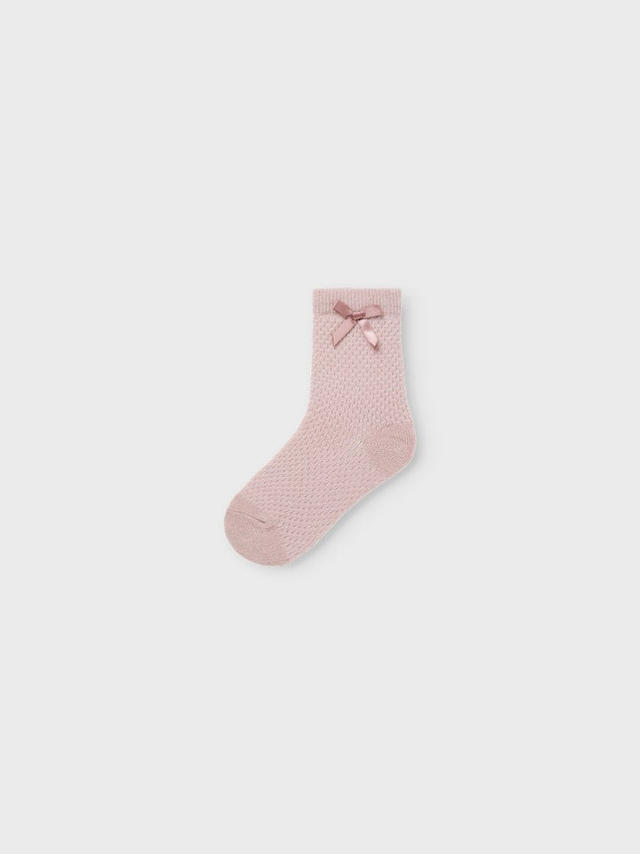 name it mini WOOL WAKMA STRUCTURE 2PK SOCK - Snow White | Torgunns Barneklær AS