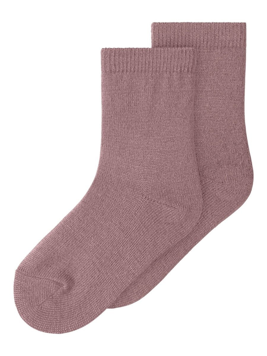 name it mini WOOL WAKTA 2PK SOCK - Antler | Torgunns Barneklær AS