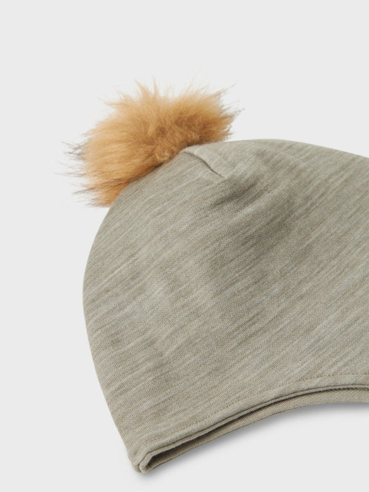 name it mini WOOL WUPPO HAT - Dried Sage | Torgunns Barneklær AS