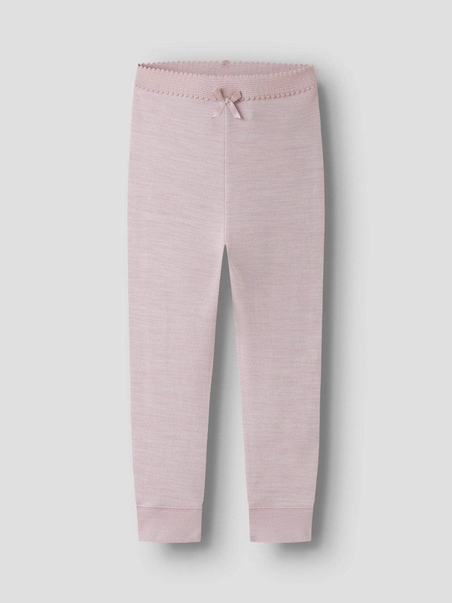 name it mini WYLA Ull/Bambus Leggings - Violet Ice | Torgunns Barneklær AS