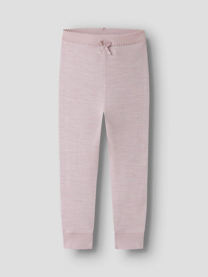 name it mini WYLA Ull/Bambus Leggings - Violet Ice | Torgunns Barneklær AS