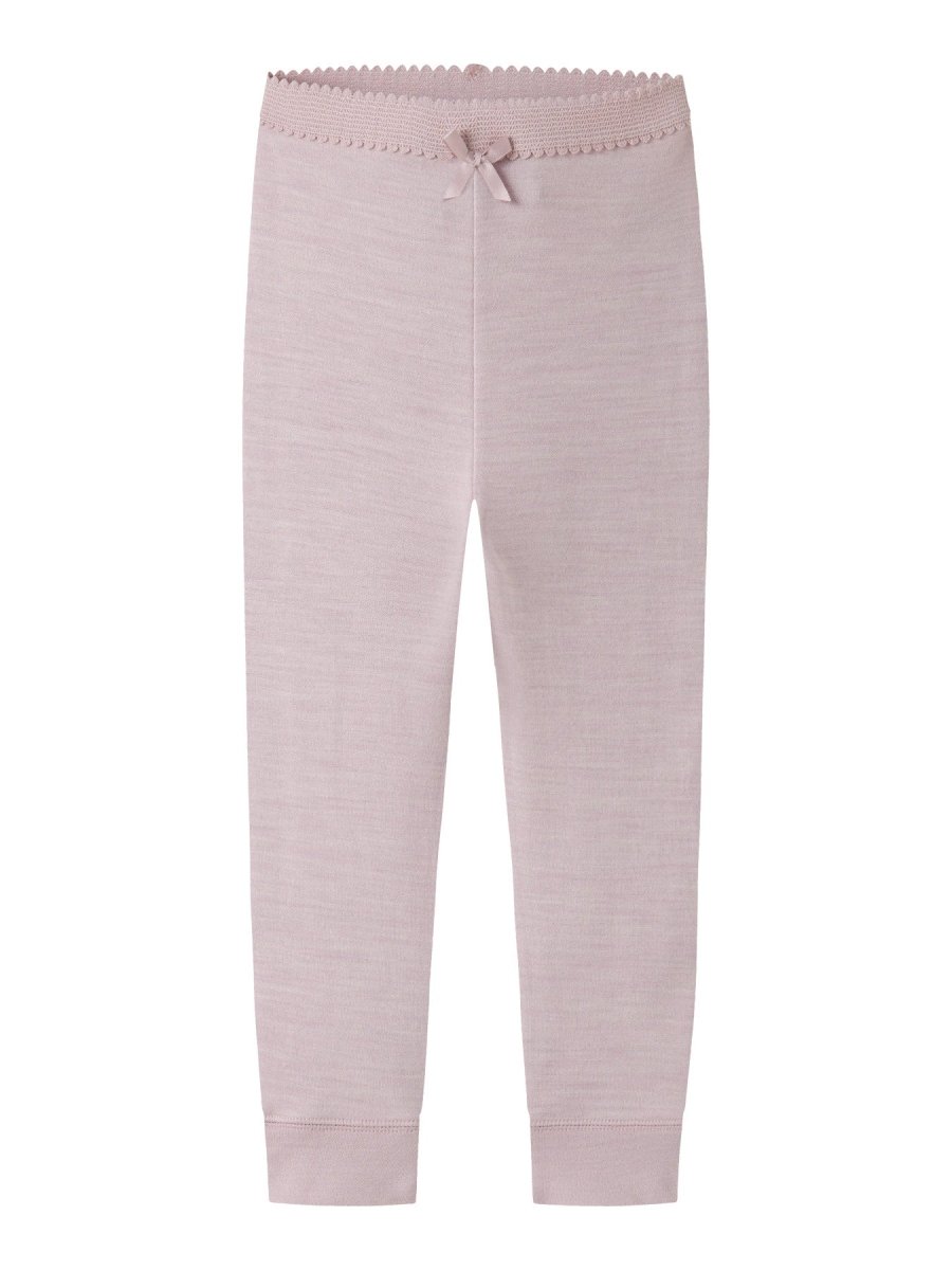 name it mini WYLA Ull/Bambus Leggings - Violet Ice | Torgunns Barneklær AS