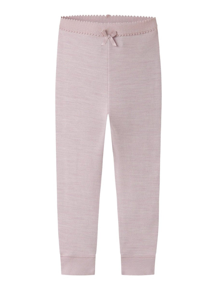 name it mini WYLA Ull/Bambus Leggings - Violet Ice | Torgunns Barneklær AS