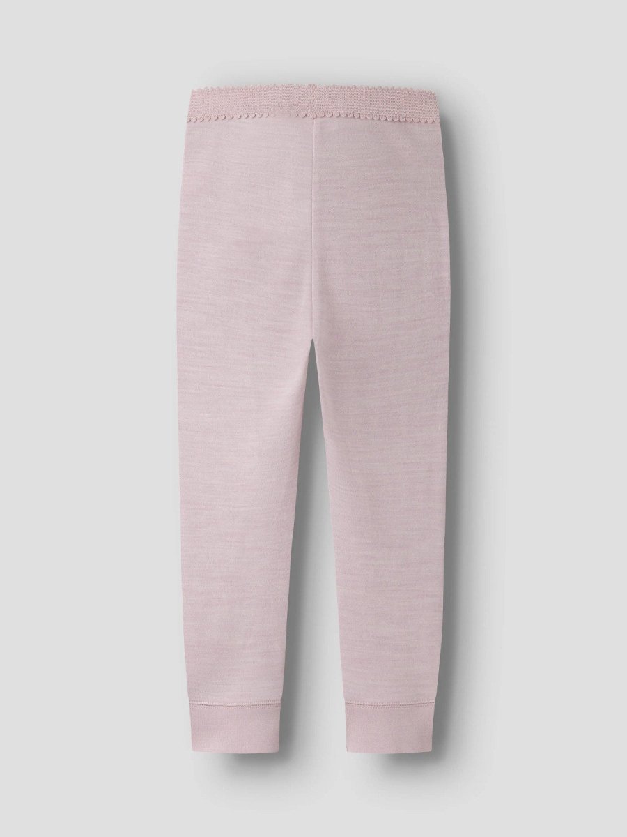 name it mini WYLA Ull/Bambus Leggings - Violet Ice | Torgunns Barneklær AS