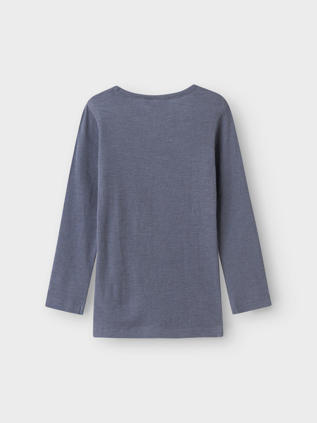 name it mini ULL/SILKE WOSSA RIB LS TOP - Folkstone Gray - Torgunns Barneklær AS