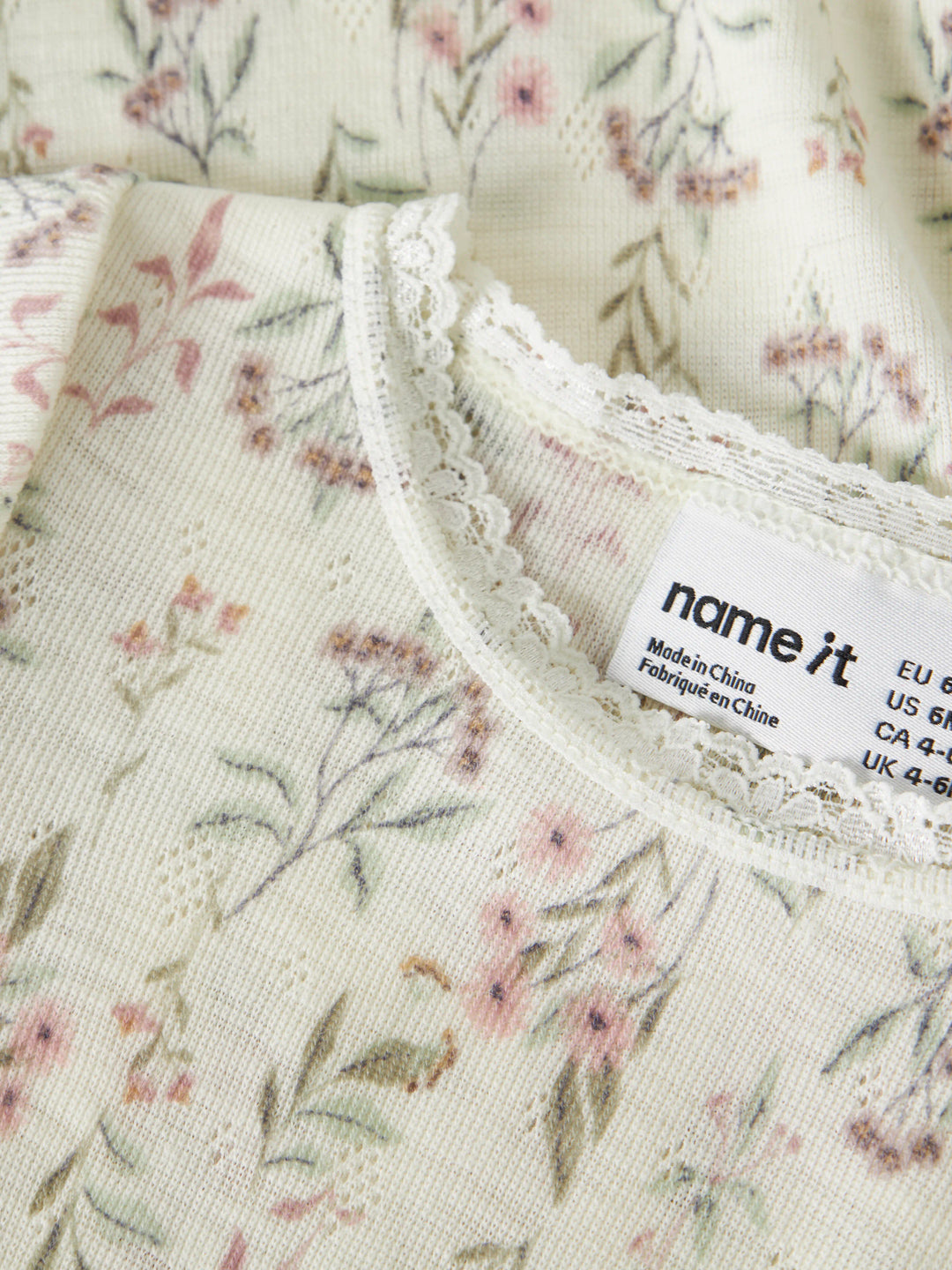 name it baby WANG WOOL Needle ls Body noos - Snow White | Flowers &amp; Leaves