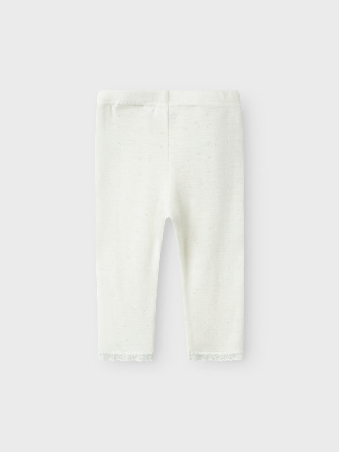 name it baby WANG WOOL NEEDLE LEGGING SOLID NOOS - Snow White - Torgunns Barneklær AS
