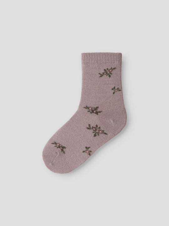 name it mini WOOL WAK 4PK SOCK - Shadow Gray - Torgunns Barneklær AS