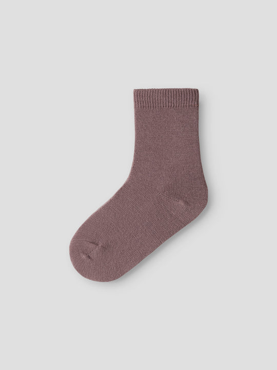 name it mini WOOL WAK 4PK SOCK - Shadow Gray - Torgunns Barneklær AS