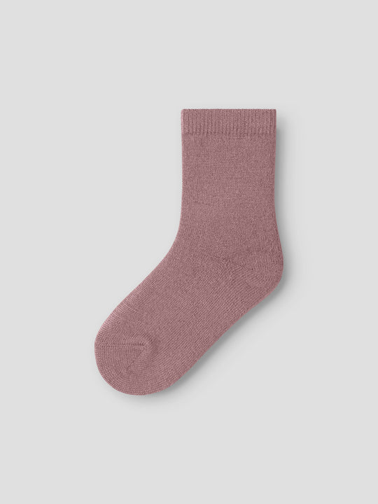 name it mini WOOL WAKTA 2PK SOCK - Antler - Torgunns Barneklær AS
