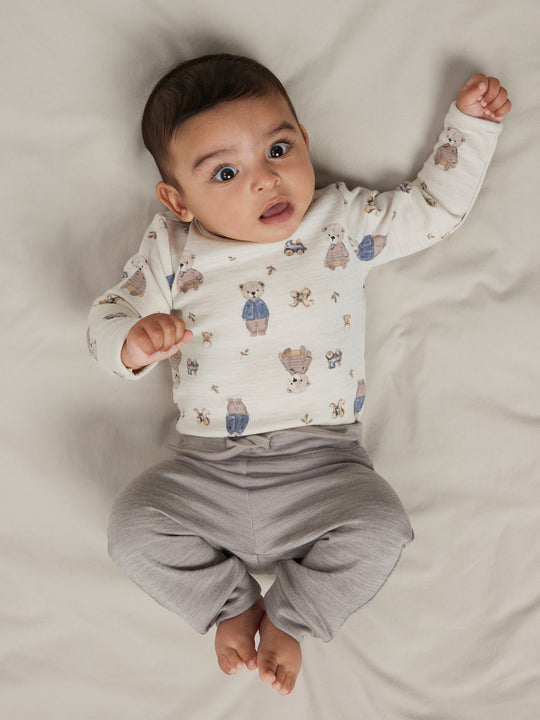 name it baby ULL/BOMULL WUP LS BODY - Peyote Melange | BEAR - Torgunns Barneklær AS