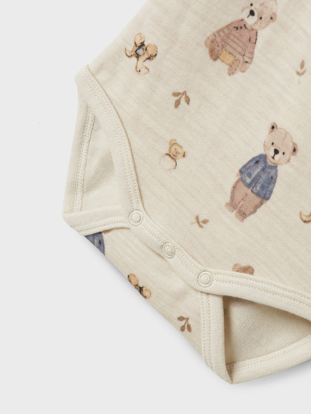 name it baby ULL/BOMULL WUP LS BODY - Peyote Melange | BEAR - Torgunns Barneklær AS