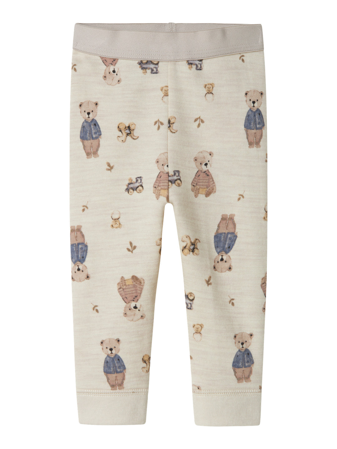 name it baby ULL/BOMULL WUP LEGGING - Peyote Melange | Bear - Torgunns Barneklær AS
