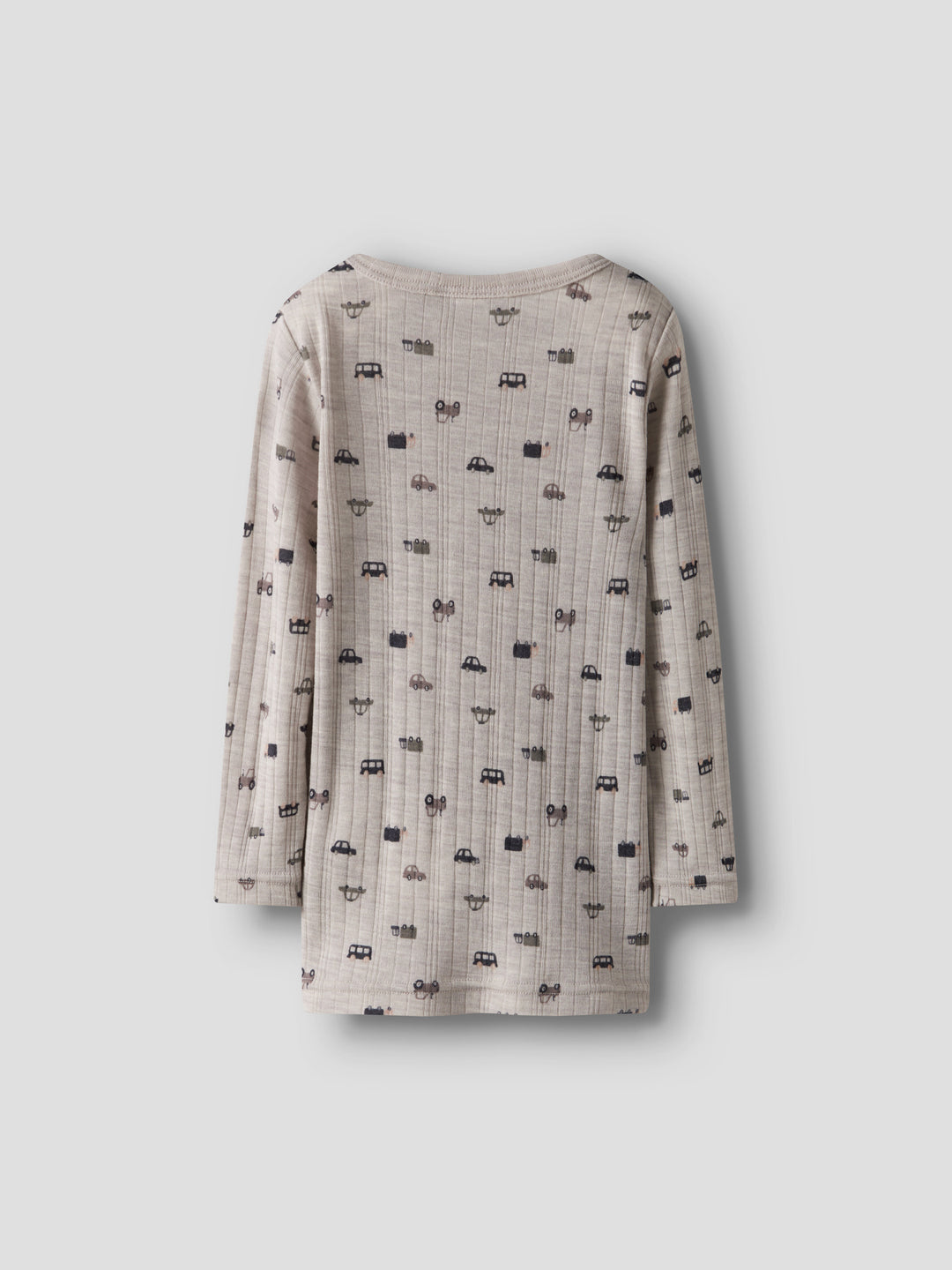 name it mini WANG WOOL NEEDLE LS TOP NOOS - Nacreous Cloud | Small cars - Torgunns Barneklær AS