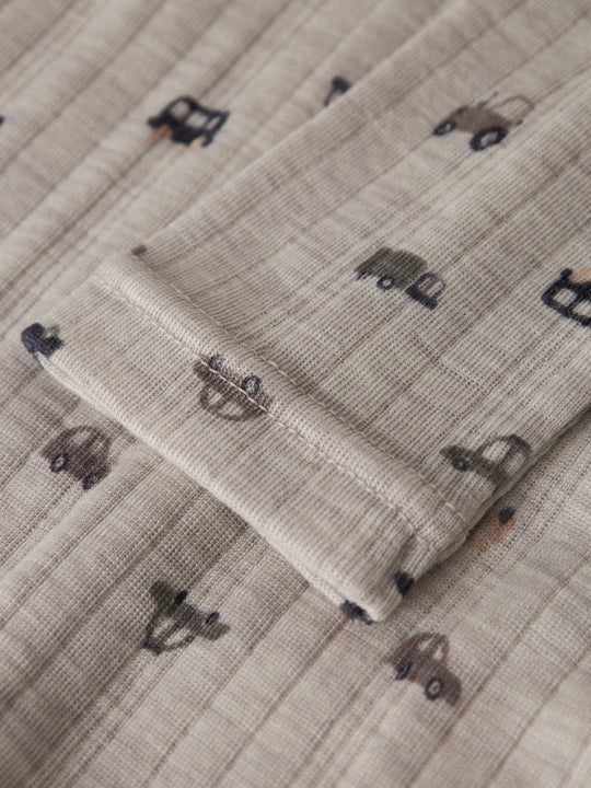 name it mini WANG WOOL NEEDLE LS TOP NOOS - Nacreous Cloud | Small cars - Torgunns Barneklær AS