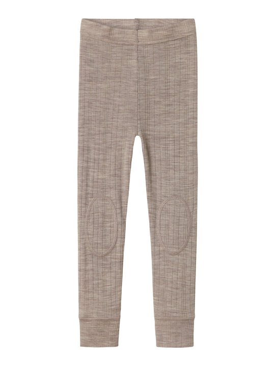 name it mini WANG WOOL NEEDLE LONGJOHN SOLID NOOS - Satellite - Torgunns Barneklær AS