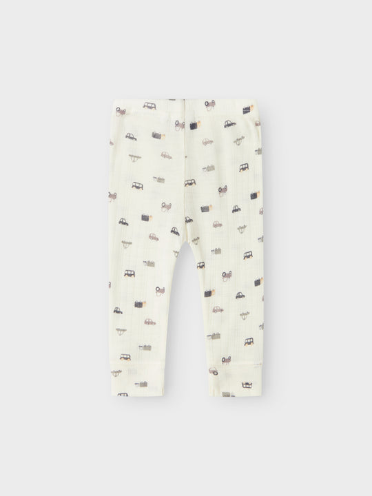 name it baby WANG WOOL NEEDLE LONGJOHN NOOS - Snow White | Small cars - Torgunns Barneklær AS