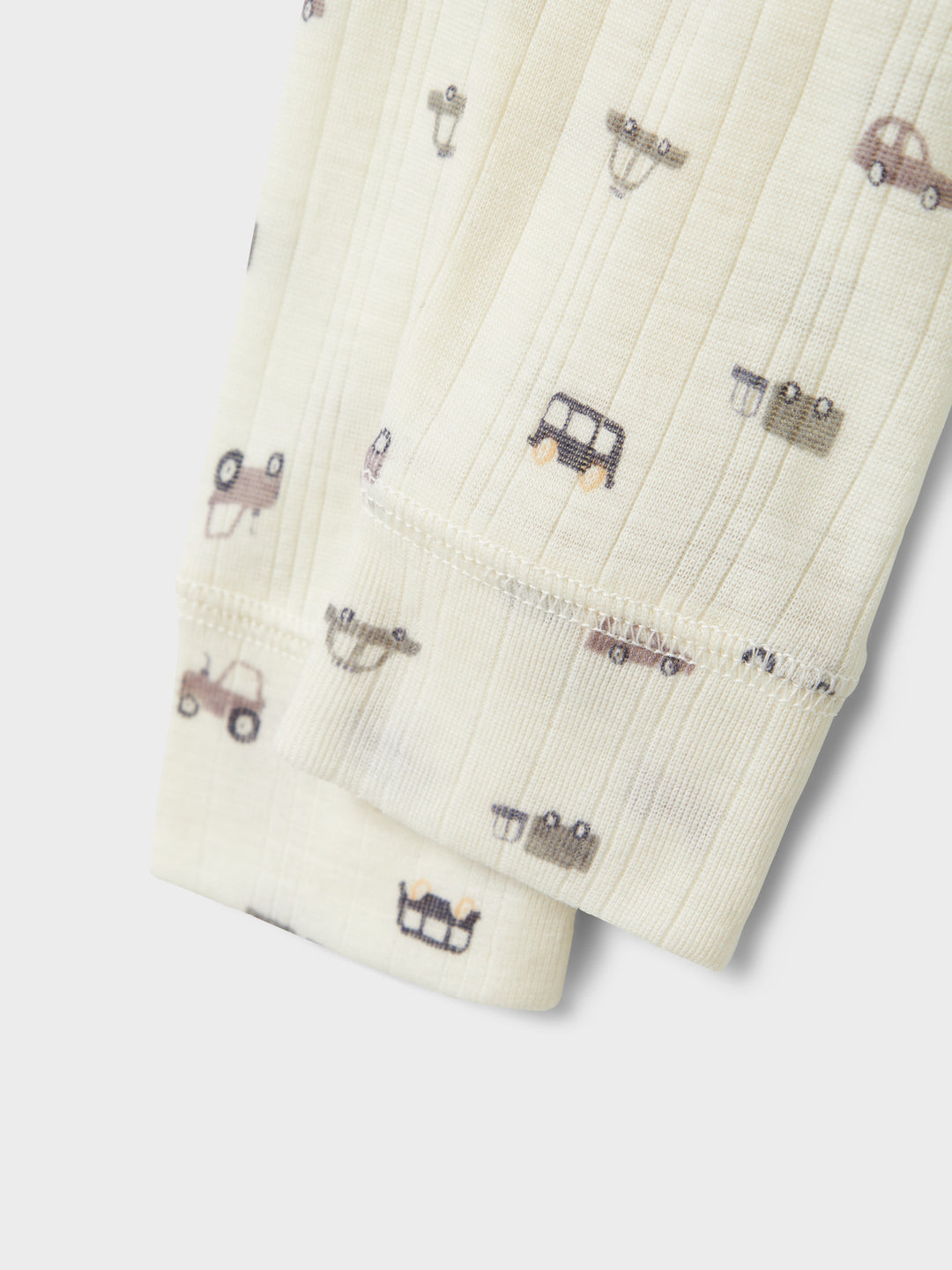 name it baby WANG WOOL NEEDLE LONGJOHN NOOS - Snow White | Small cars - Torgunns Barneklær AS