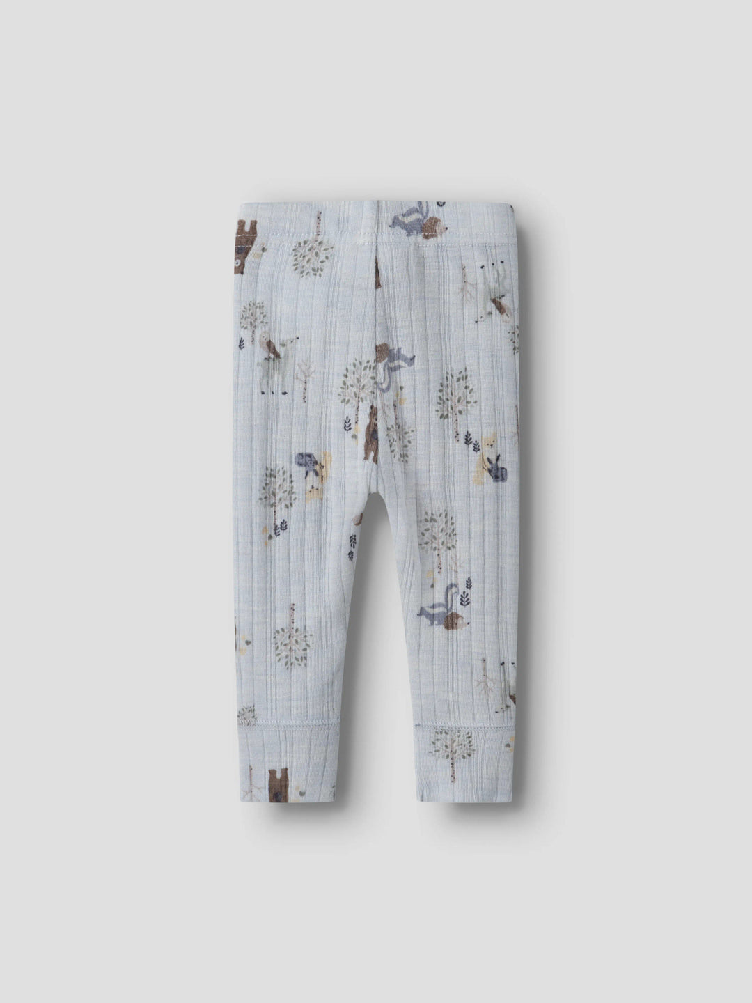 name it baby WANG WOOL Needle Legging noos - Arctic Ice | Forest Animal
