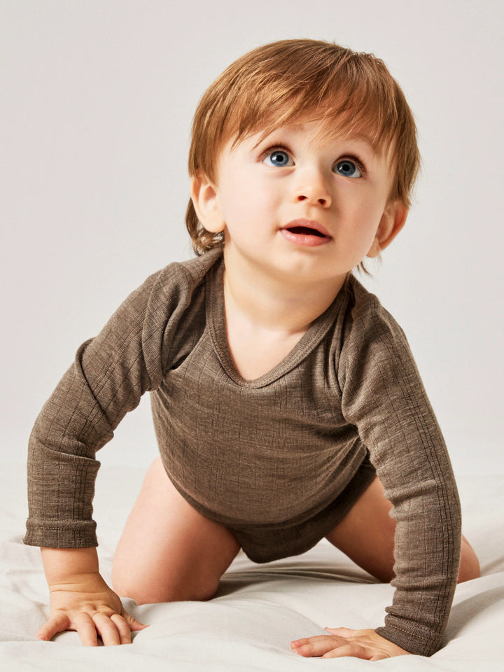 name it baby WANG WOOL Needle ls Body Solid noos - Morel