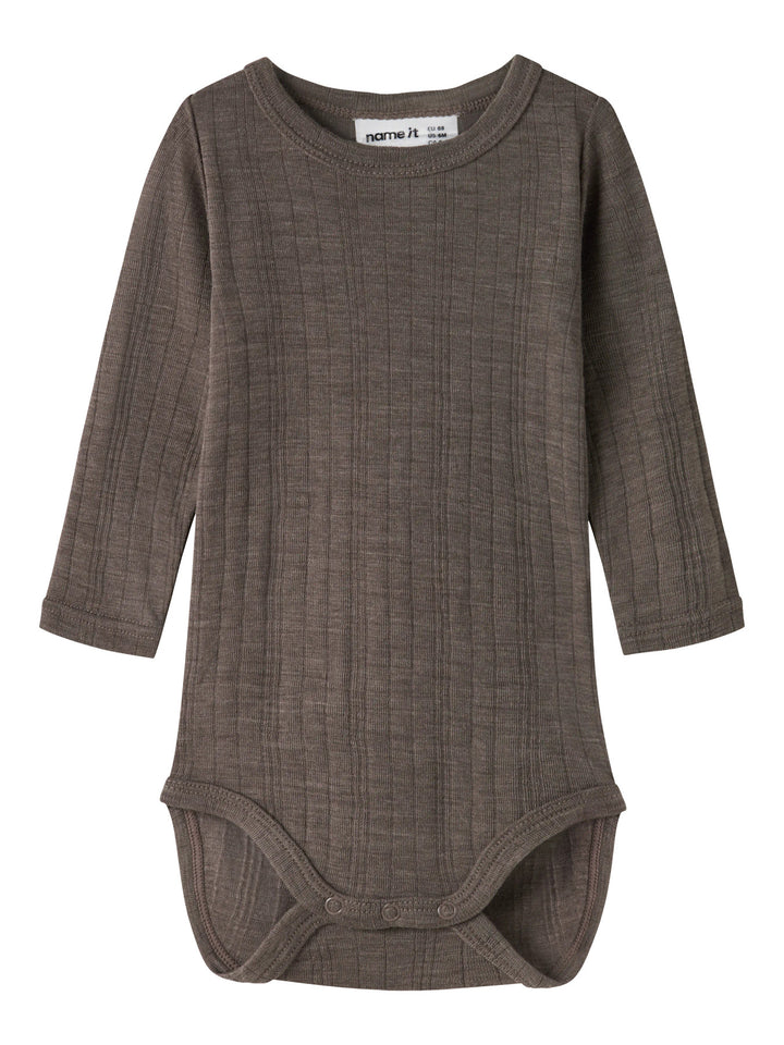 name it baby WANG WOOL Needle ls Body Solid noos - Morel