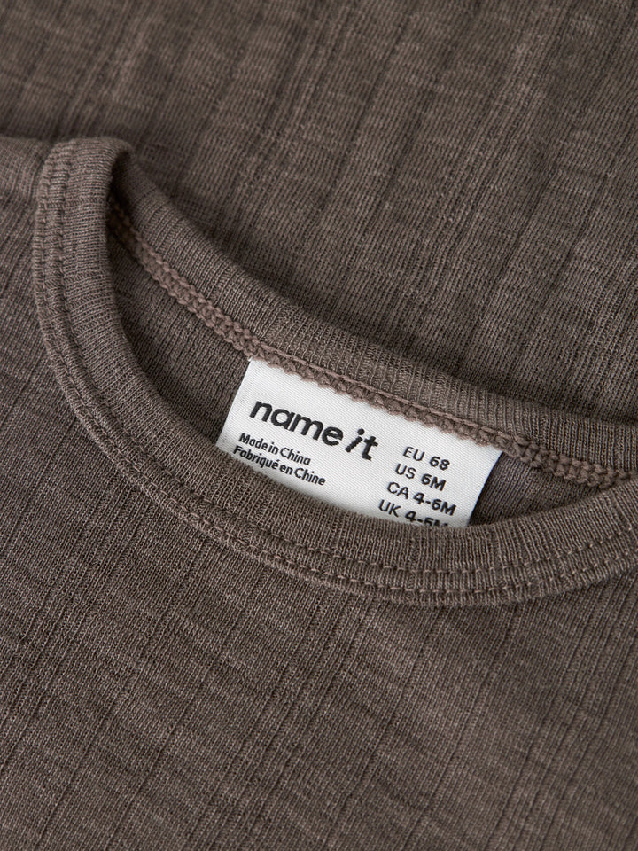 name it baby WANG WOOL Needle ls Body Solid noos - Morel