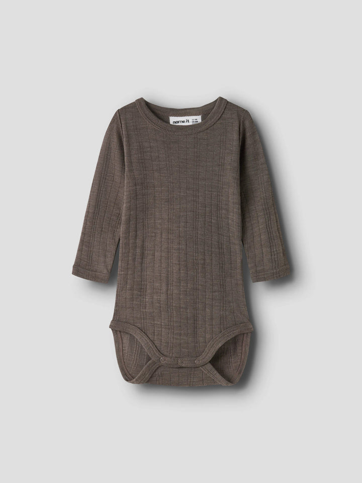 name it baby WANG WOOL Needle ls Body Solid noos - Morel