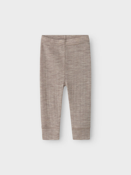 name it baby WANG WOOL NEEDLE LONGJOHN SOLID NOOS - Satellite - Torgunns Barneklær AS