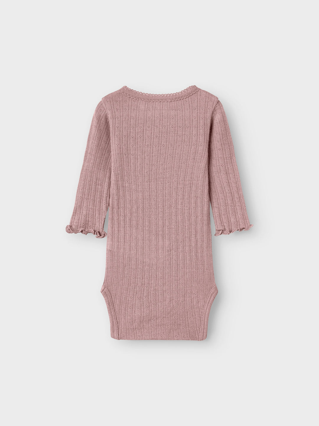 name it baby ULL/SILKE WOSSA RIB LS BODY - Antler - Torgunns Barneklær AS