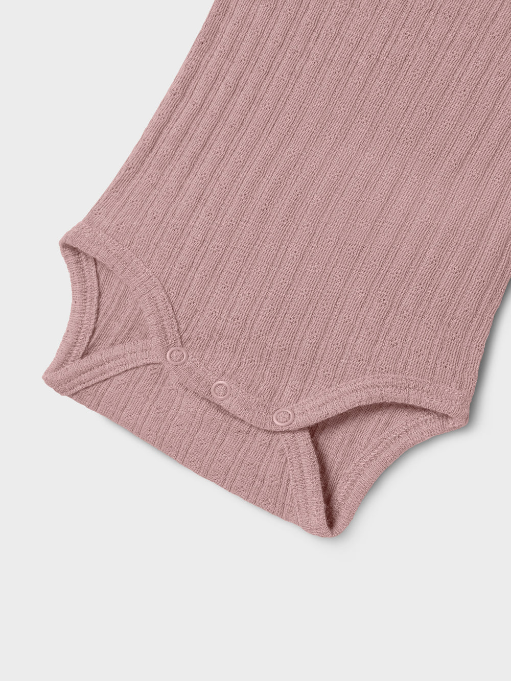 name it baby ULL/SILKE WOSSA RIB LS BODY - Antler - Torgunns Barneklær AS