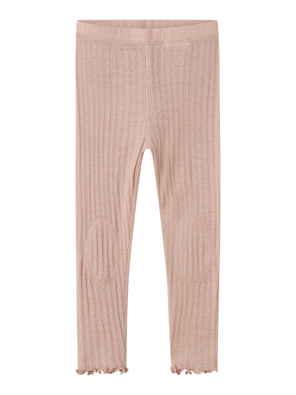 name it mini ULL/SILKE WOSSA RIB LEGGING - Shadow Gray - Torgunns Barneklær AS