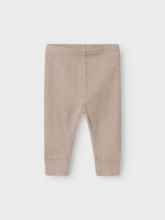 name it baby ULL/SILKE WOSSA RIB LONGJOHN - Satellite - Torgunns Barneklær AS