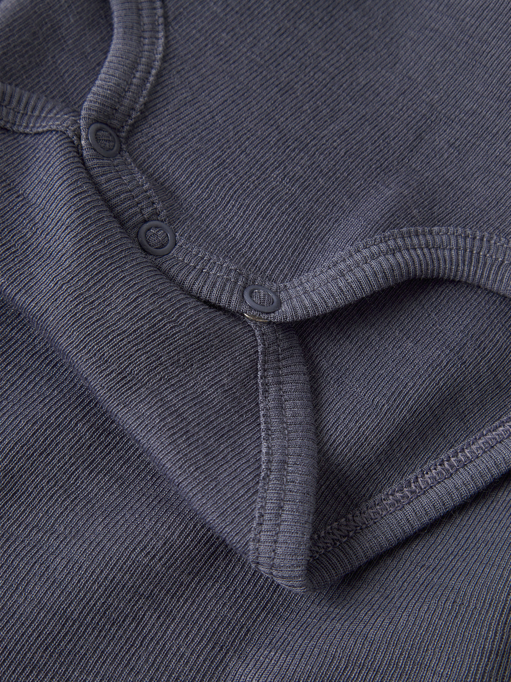 name it baby ULL/SILKE WOSSA RIB LS BODY - Folkstone Gray - Torgunns Barneklær AS