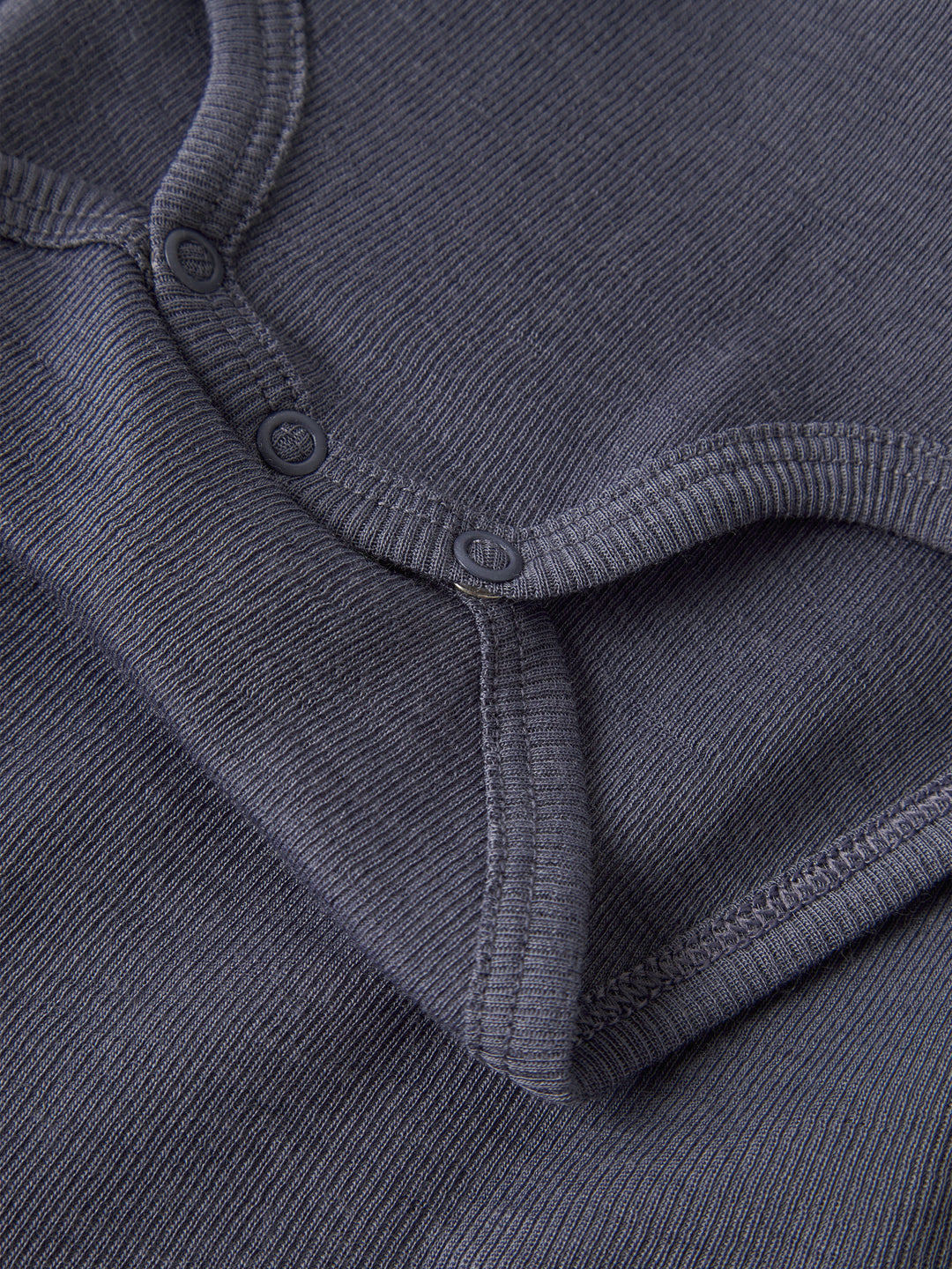 name it baby ULL/SILKE WOSSA RIB LS BODY - Folkstone Gray - Torgunns Barneklær AS