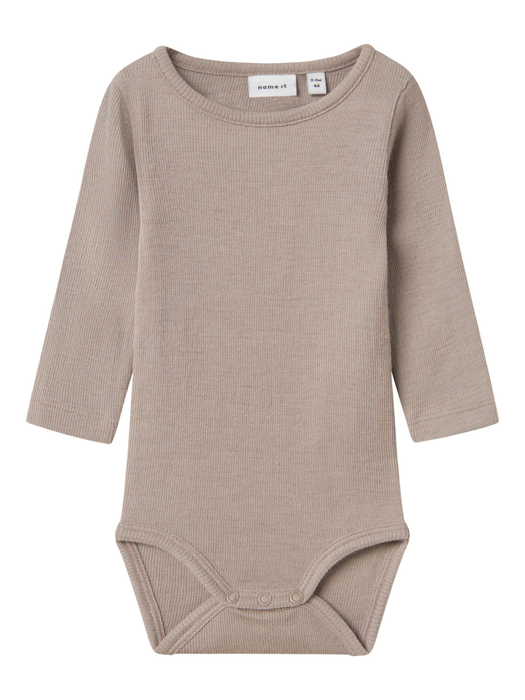 name it baby ULL/SILKE WOSSA RIB LS BODY - Satellite - Torgunns Barneklær AS