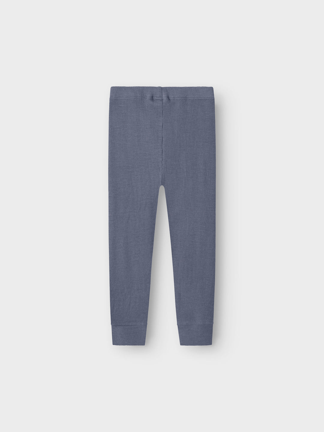 name it mini ULL/SILKE WOSSA RIB LONGJOHN - Folkstone Gray - Torgunns Barneklær AS
