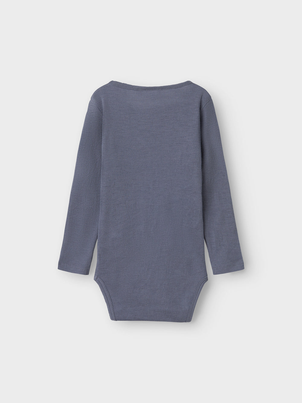 name it mini ULL/SILKE WOSSA RIB LS BODY - Folkstone Gray - Torgunns Barneklær AS
