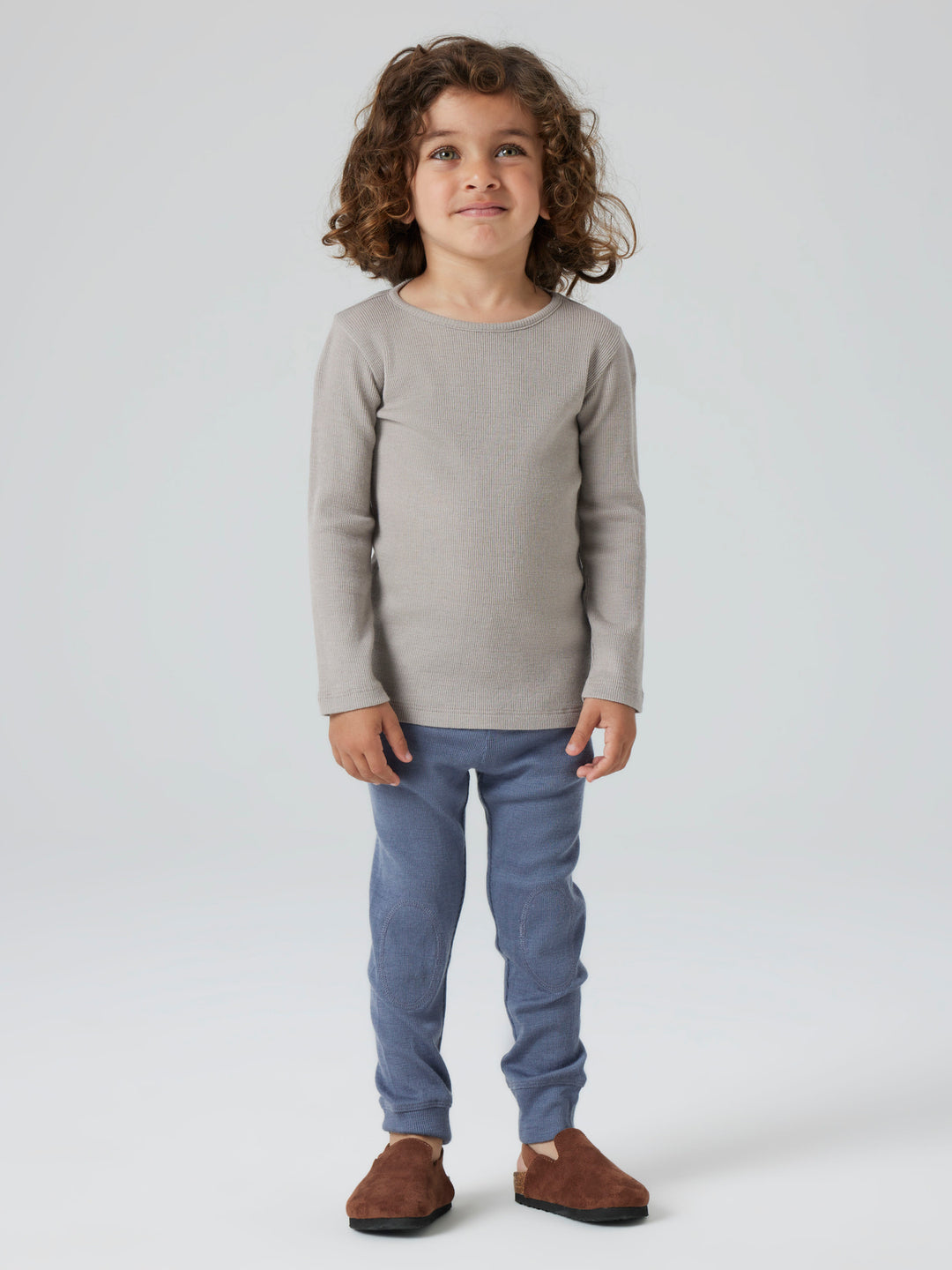 name it mini ULL/SILKE WOSSA RIB LS TOP - Satellite - Torgunns Barneklær AS