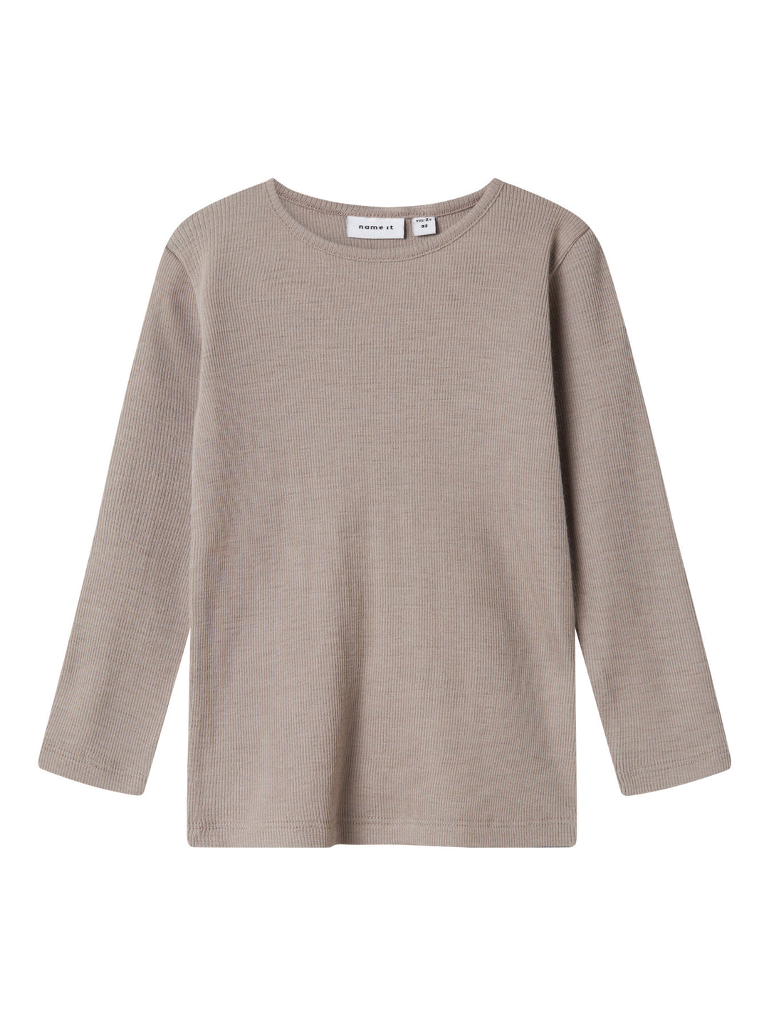 name it mini ULL/SILKE WOSSA RIB LS TOP - Satellite - Torgunns Barneklær AS