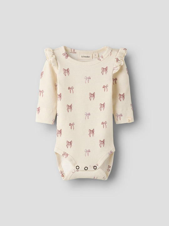Lil' Atelier Baby GAVO EKO LS SLIM BODY NOOS - Turtledove | Bow