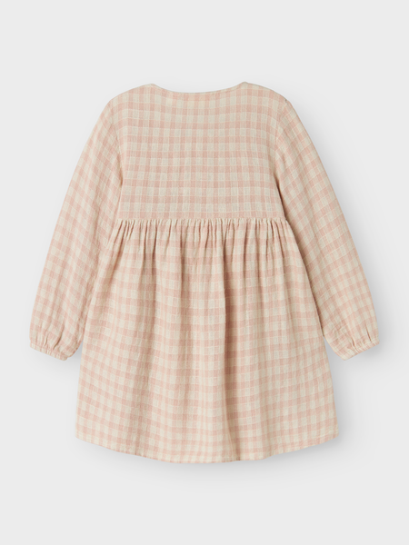 Lil' Atelier Mini DAGMAR LS LOOSE DRESS - Peach Whip